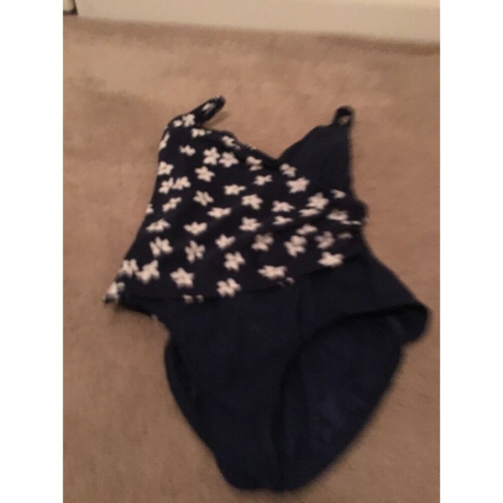 Concepts Women's Floral Print Black Swimsuit Size 16 Multicolor